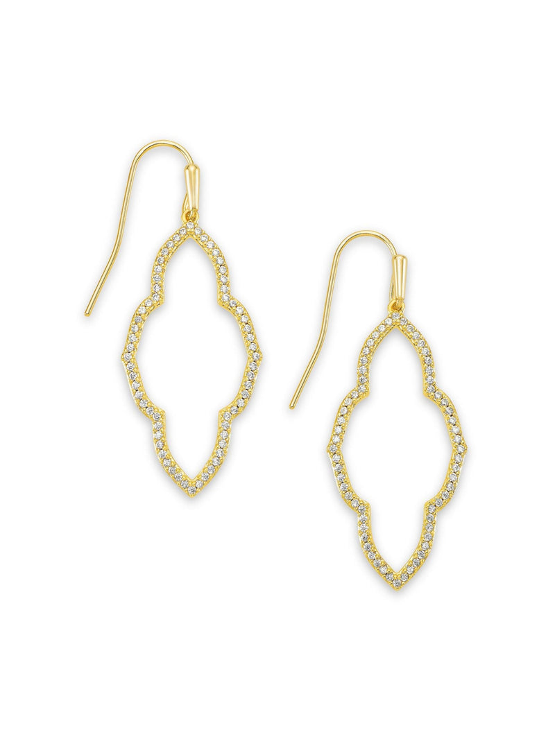 Kendra Scott Abbie Small Open Frame Earrings - Gold