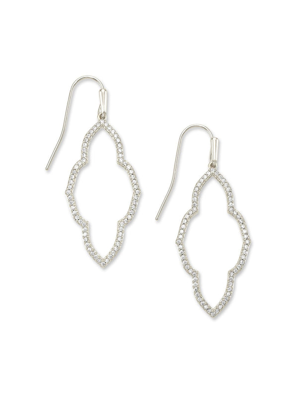 Kendra Scott Abbie Small Open Frame Earrings - Silver