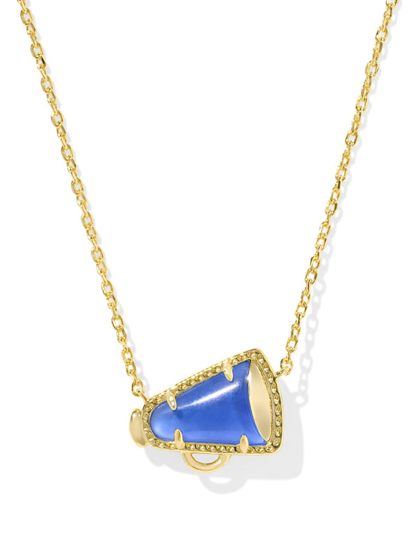 Kendra Scott Cheer Short Pendant Necklace - Gold Cobalt Illusion