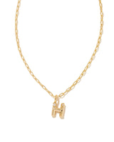 Kendra Scott Crystal Letter Short Pendant Necklace - Gold
