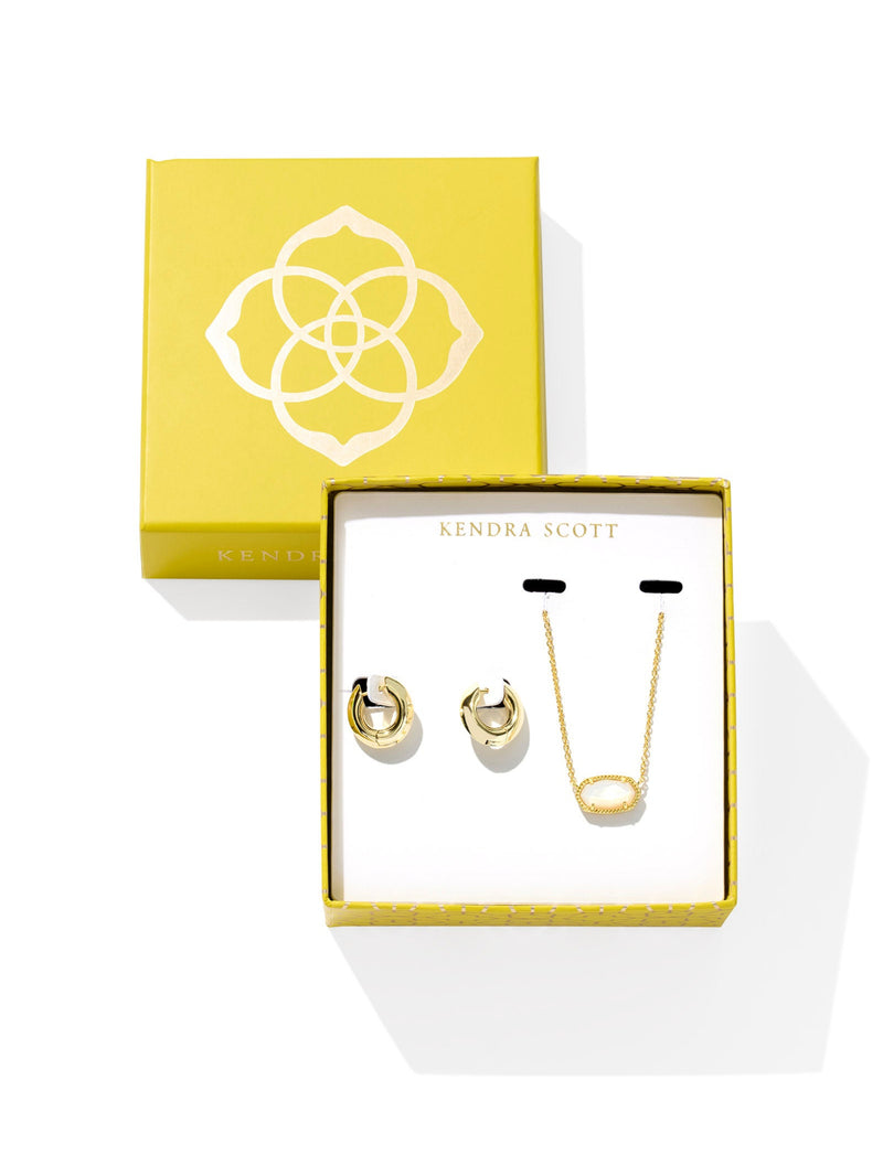 Kendra Scott Elisa Mikki Gift Set - Gold Ivory MOP
