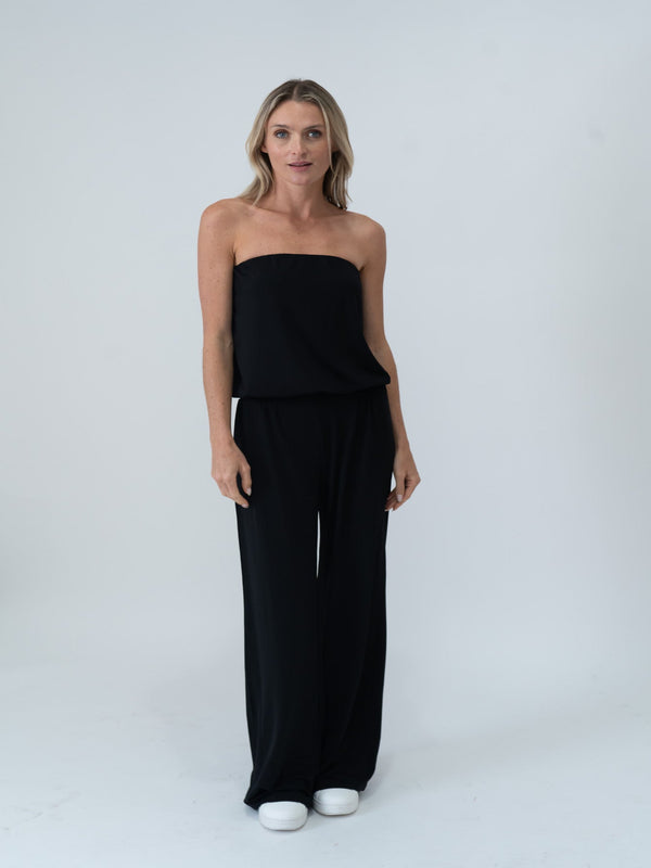 Six/Fifty Samantha Tube Top Jumpsuit - Black