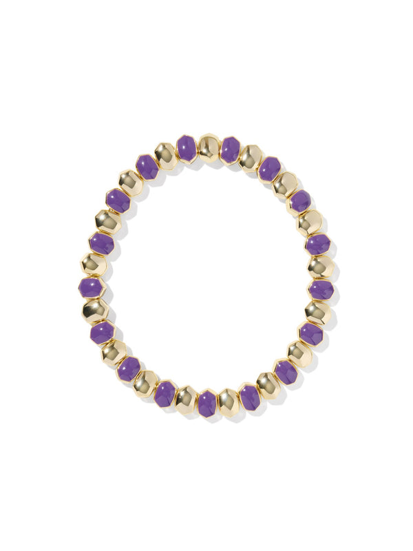Kendra Scott Daphne Enamel Stretch Bracelet - Gold Purple Enamel