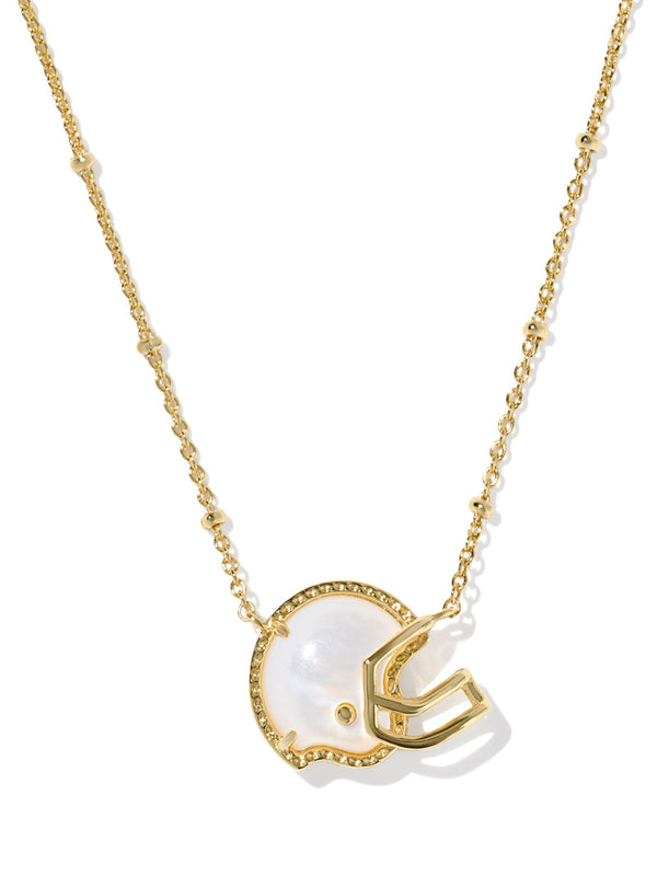 Kendra Scott Football Helmet Pendant Necklace - Gold Ivory MOP