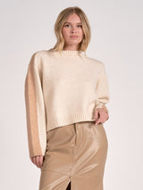 Elan Colorblock Sweater - Tan Natural