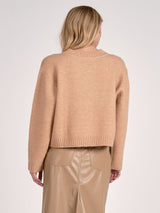 Elan Colorblock Sweater - Tan Natural