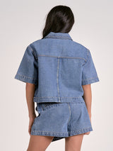 Elan Denim District Top - Denim Blue