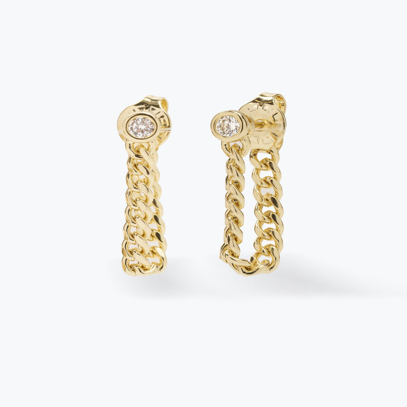 Melinda Maria Baby Julian Soft Chain Hoops - Gold