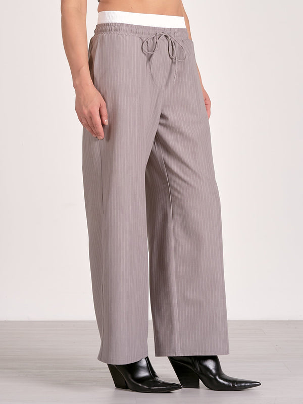 Elan Executed Style Trousers - Grey Stripe
