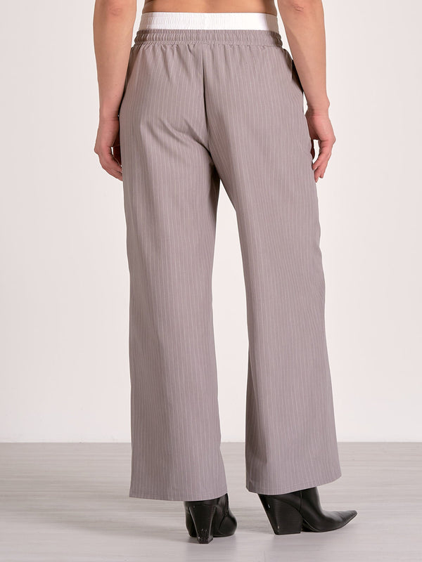 Elan Executed Style Trousers - Grey Stripe