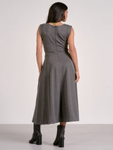Elan Empire Dress - Heather Grey