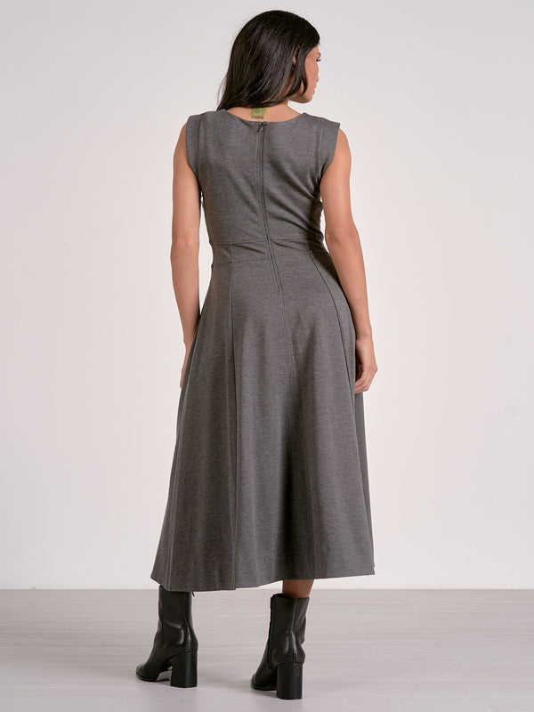 Elan Empire Dress - Heather Grey