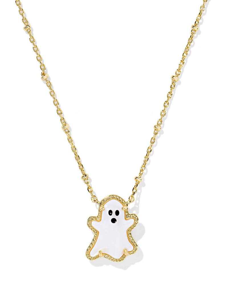 Kendra Scott Ghost Short Pendant Necklace - Gold White MOP