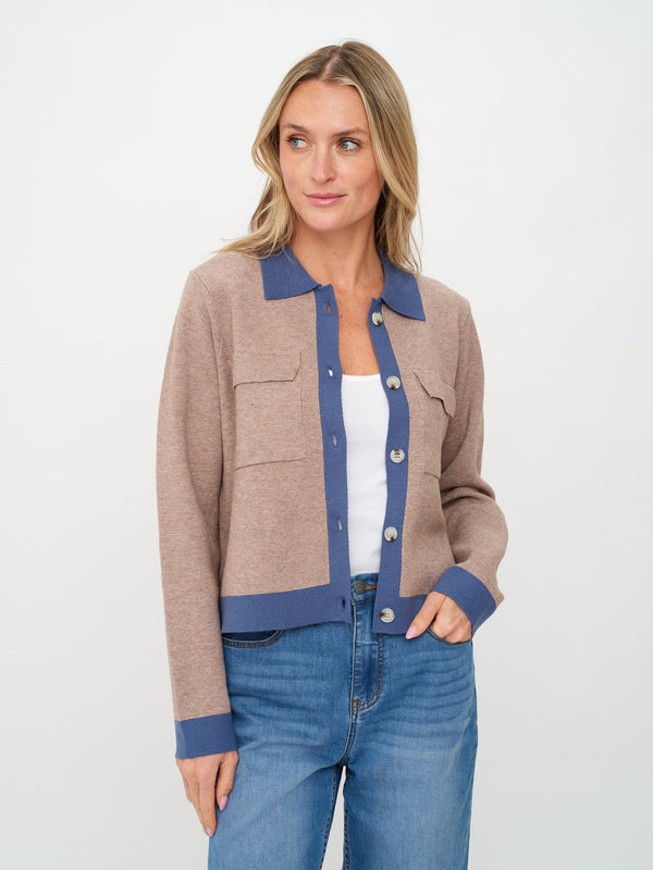 Six/Fifty Fallon Cardigan - Latte
