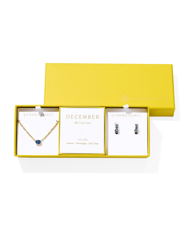 Kendra Scott Cailin Gift Set - Gold Blue Violet Crystal