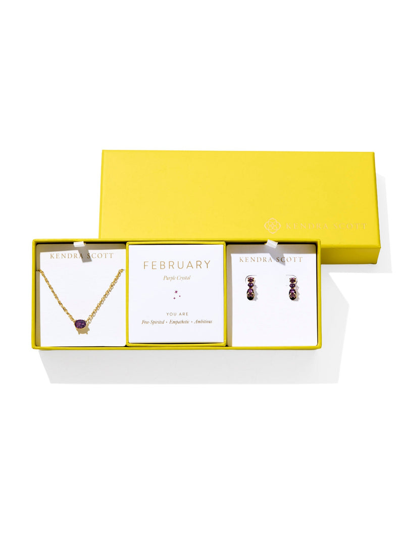 Kendra Scott Cailin Gift Set - Gold Purple Crystal