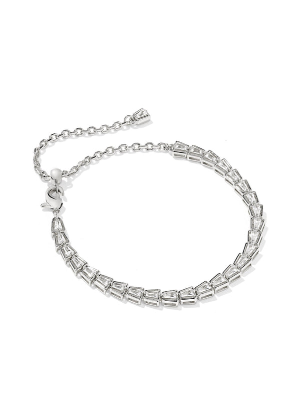 Kendra Scott Bella Tennis Bracelet - Silver White CZ