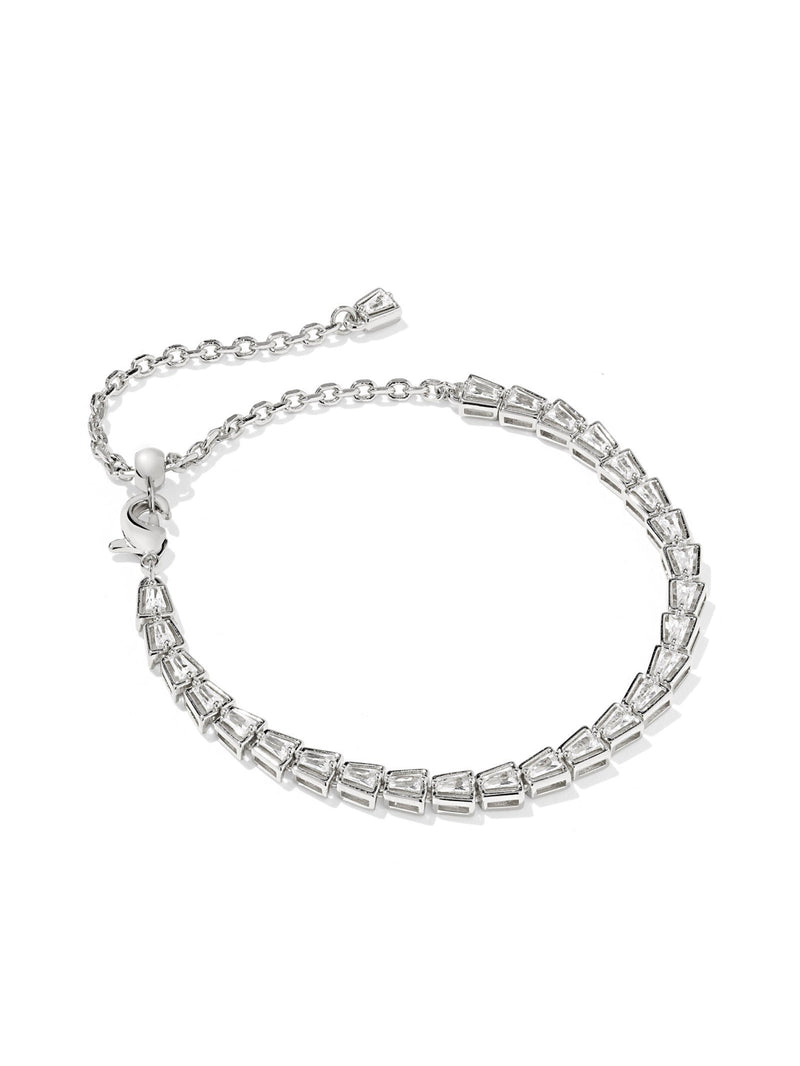 Kendra Scott Bella Tennis Bracelet - Silver White CZ