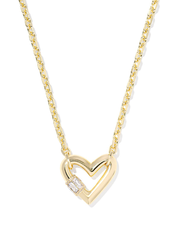Kendra Scott Emery Heart Pendant Necklace - Gold Metal