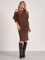 Elan Soft Spoken Dress - Dark Chocolate