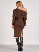 Elan Soft Spoken Dress - Dark Chocolate