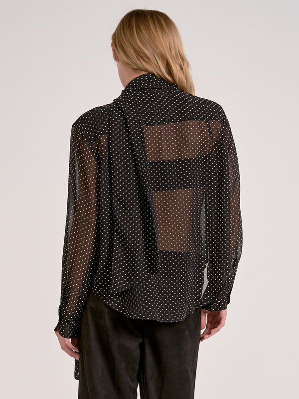 Elan Party For Two Top - Black Polka Dot