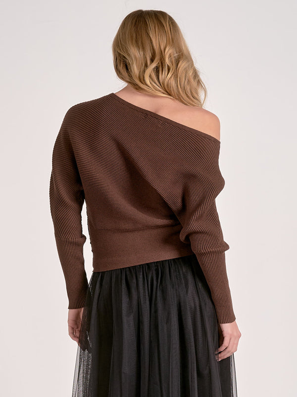 Elan Espresso Reset Sweater - Dark Chocolate