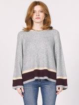 Another Love Tanea Stripe Sweater - Heather Grey