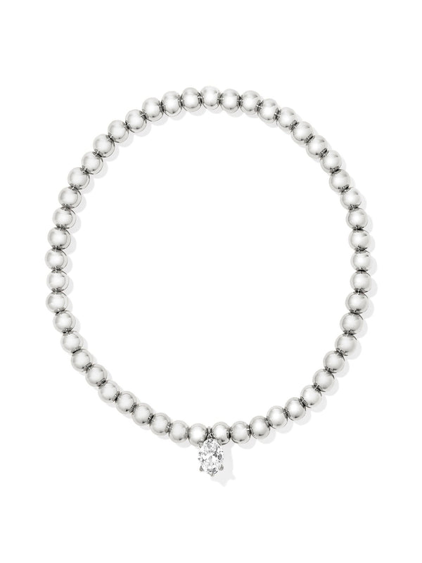 Kendra Scott Cailin Stretch Bracelet - Silver White Crystal