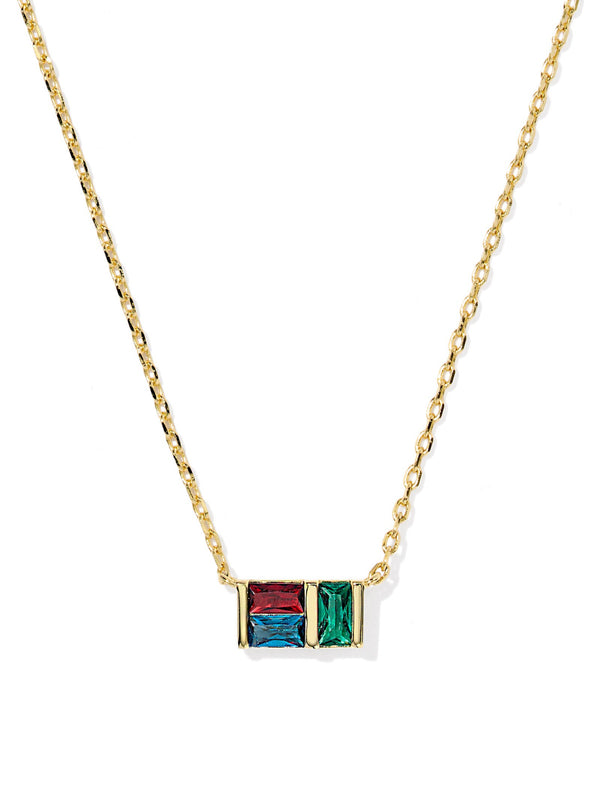 Kendra Scott Jamie Short Pendant Necklace - Gold Multi Mix