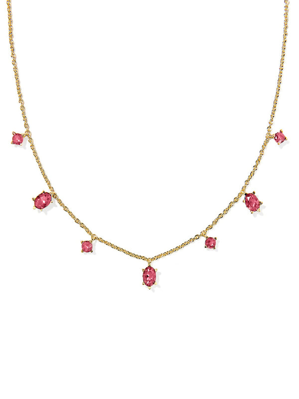 Kendra Scott Cailin Strand Necklace - Gold Red Crystal