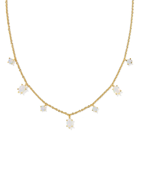 Kendra Scott Cailin Strand Necklace - Gold White Iridescent