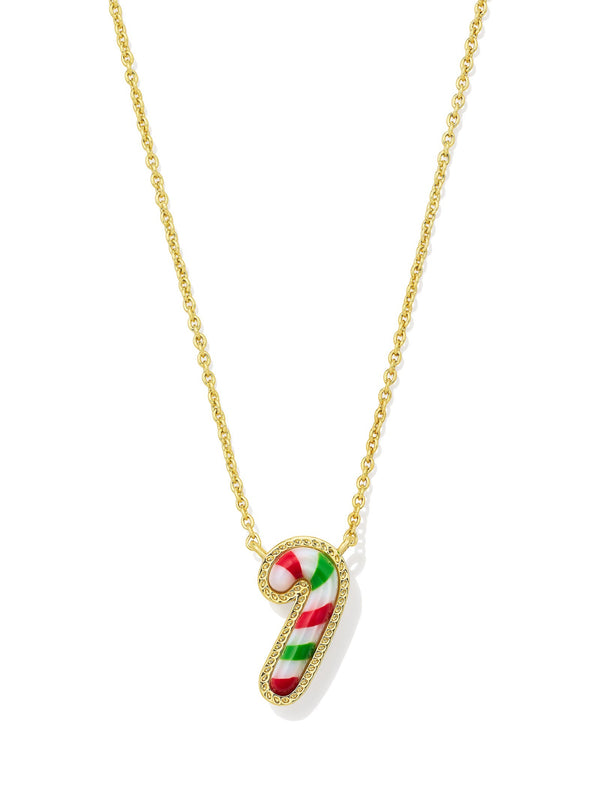 Kendra Scott Candy Cane Pendant Necklace - Gold