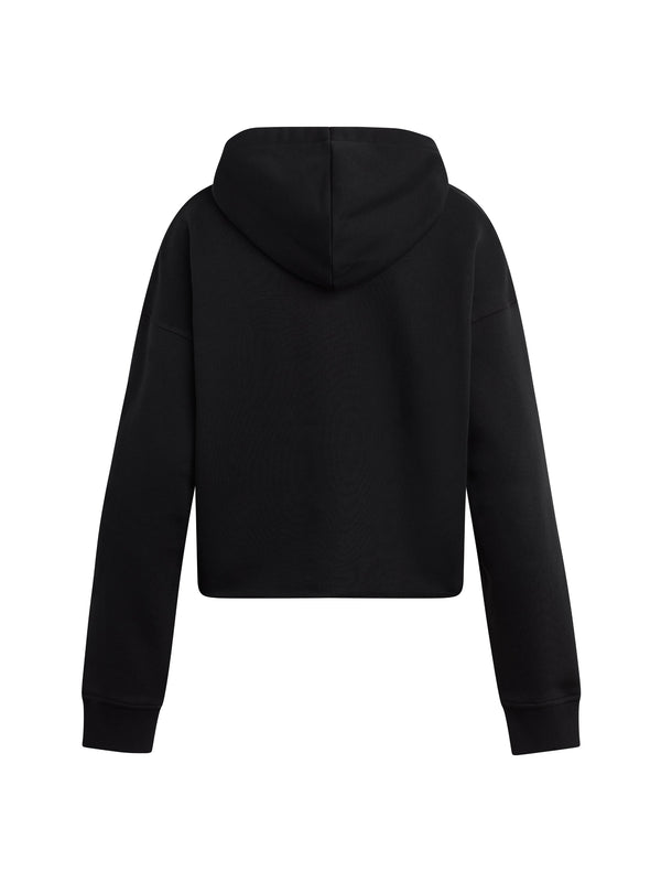 Favorite Daughter The Cropped Collegiate Hoodie - Black/Stone