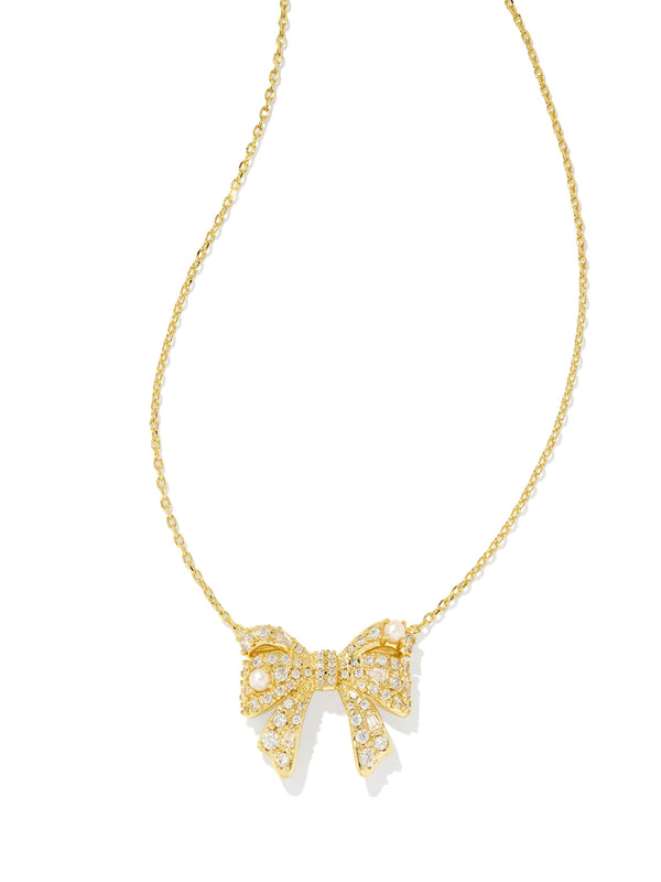 Kendra Scott Krista Bow Pendant Necklace - Gold