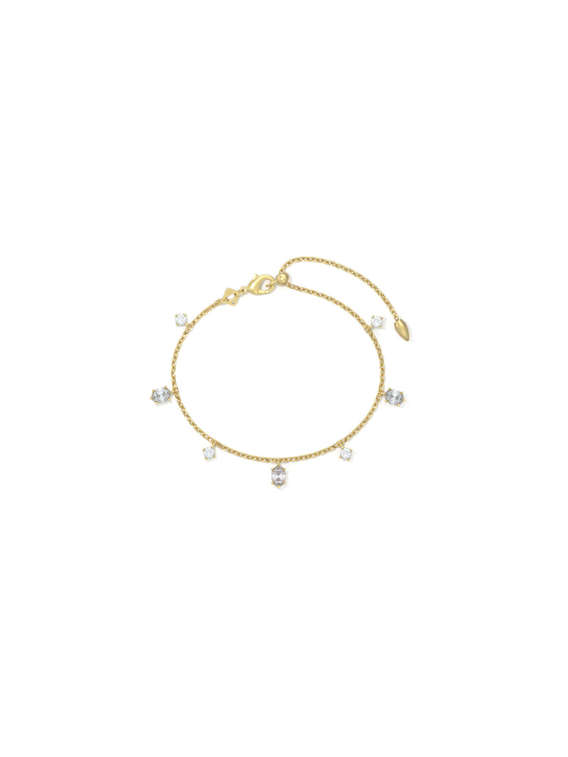 Kendra Scott Cailin Delicate Chain Bracelet - Gold White CZ