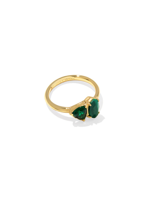 Kendra Scott Tatum Band Ring - Gold Green Mix