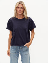 Six/Fifty Erin Shoulder Button Tee - Navy