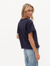 Six/Fifty Erin Shoulder Button Tee - Navy