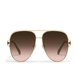 Quay High Key Twist Sunglasses - Gold/Brown Rose