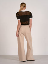 Elan Fever Sheer Top - Black