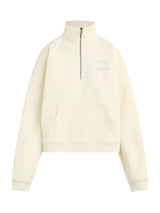 The Favorite Daughter Half Zip Sweatshirt - Gardenia/Light Sage