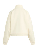 The Favorite Daughter Half Zip Sweatshirt - Gardenia/Light Sage
