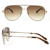 Quay High Key Twist Sunglasses - Brushed Gold/Sepia