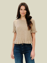 Six Fifty Cleo Ruffle Edge Sweater - Latte