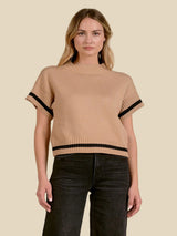 Elan Sweater Crewneck - Tan/Black