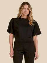 Elan Crewneck Top - Black