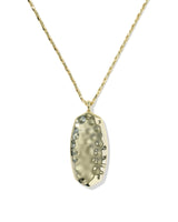 Kendra Scott Danielle Riveted Long Pendant Necklace - Gold Ivory MOP