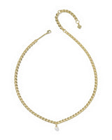 Kendra Scott Oakland Pearl Chain Necklace - Gold White Pearl