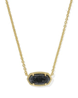 Kendra Scott Elisa Boo Pendant Necklace - Gold Black Granite